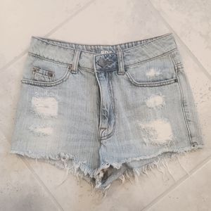 BDG size 25 distresses high rise dress cheeky shorts